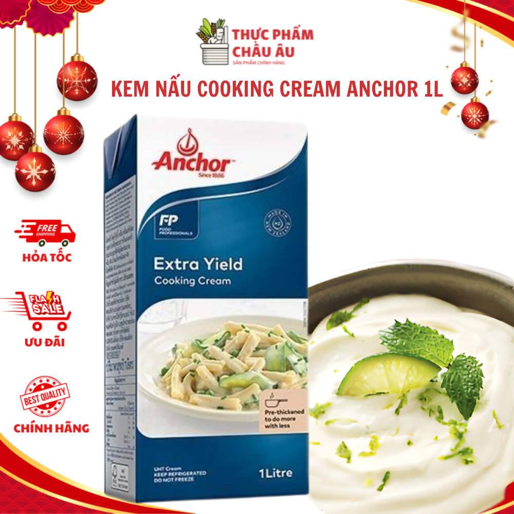 Kem Nấu Cooking Cream Anchor Hộp 1L, Thơm Ngon Đậm Vị Dùng Chế Biến Những Món Ăn Chuẩn Âu