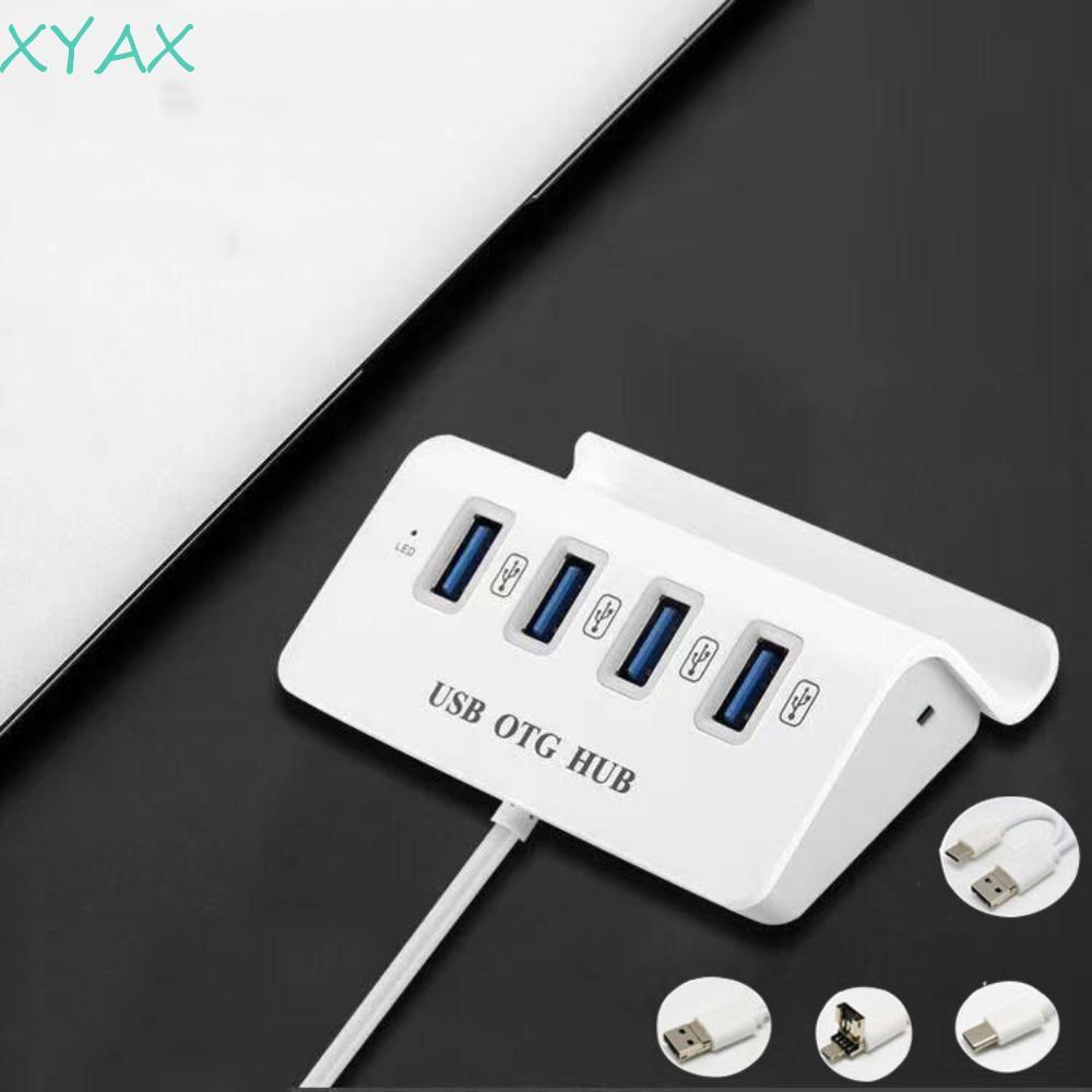 XYAX USB HUBOTG, Docking Station Hub Hub 4 trong 1 Dock Holder Hub, Di động Multiport 480Mbps Micro 