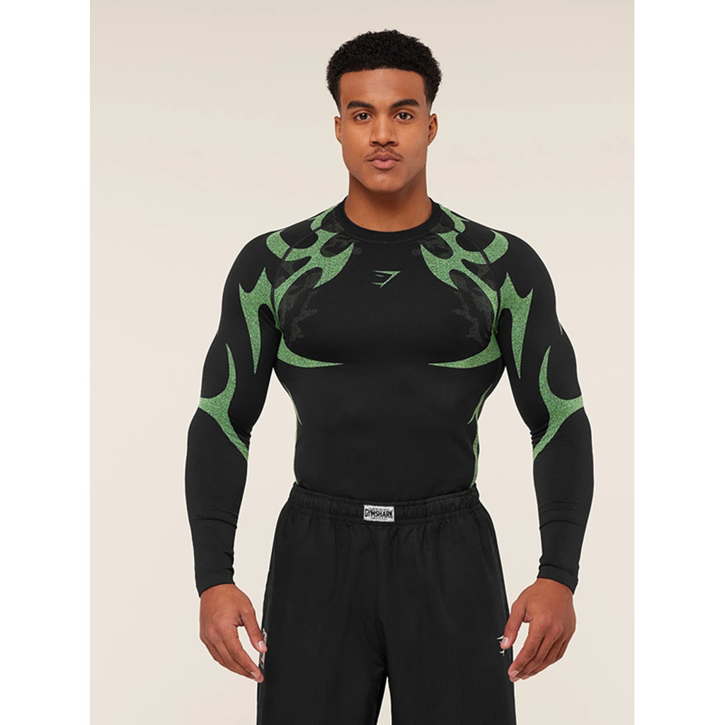 Gymshark Fitness Áo thể thao thoáng khí, co giãn, tay dài