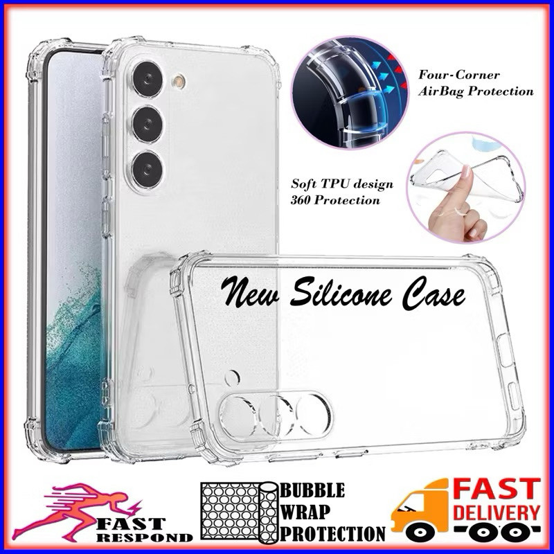 Ốp điện thoại silicon TPU trong suốt chống sốc cho Samsung J2 J6 J7 Prime Pro S22 S23 S24 Plus Ultra
