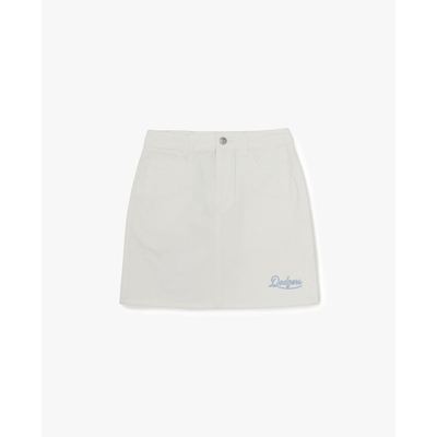 MLB - Chân váy denim mini Varsity Lettering_3FDSV0263-07IVS