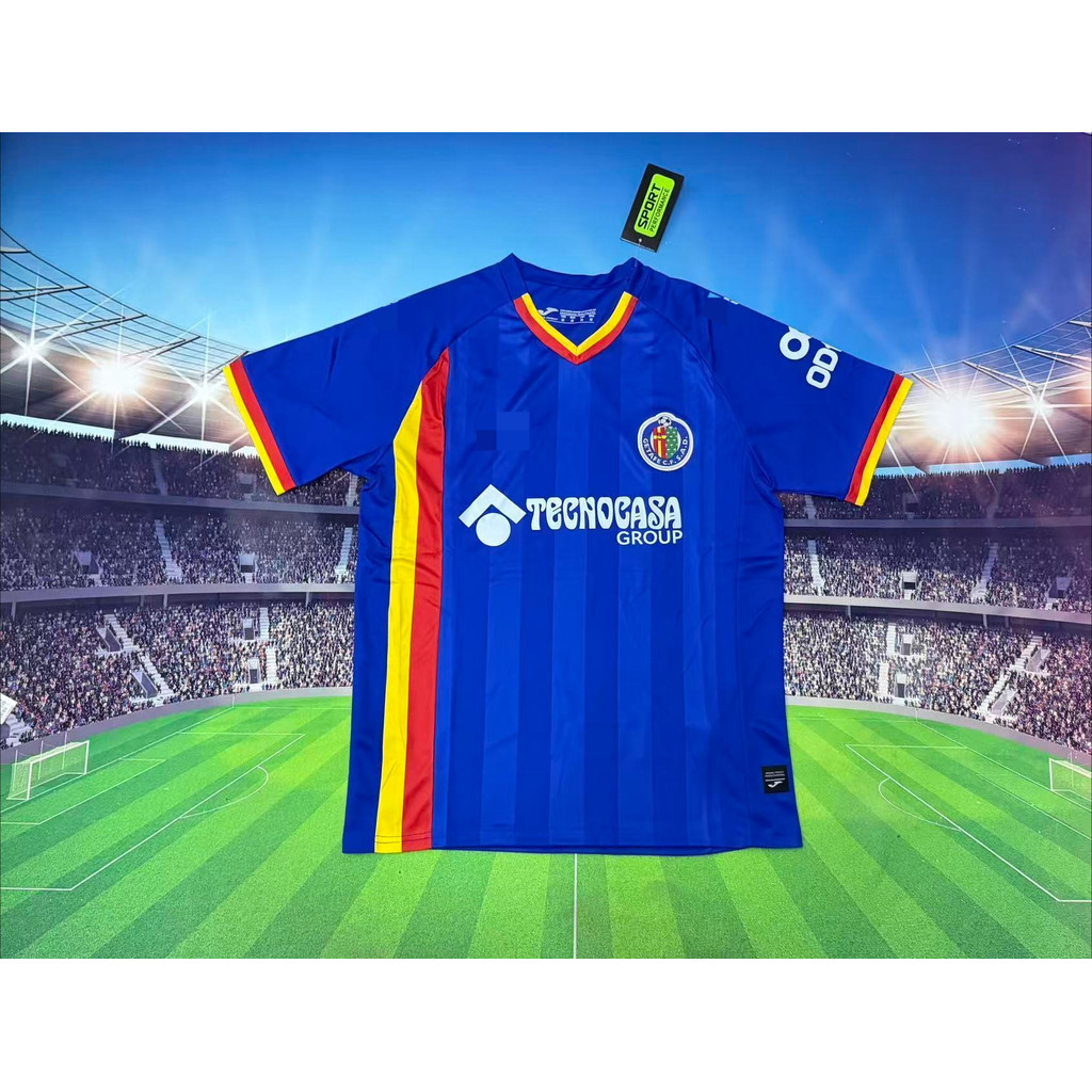 Áo bóng đá Getafe CF thoáng khí, khô nhanh, tùy chỉnh tên và số in - Size S đến 2XL