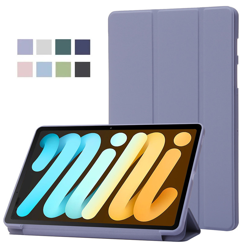 Dành Cho iPad Mini 7 Ốp điện thoại 2024 Trifold PU Leaher Mềm Lưng Đứng Máy Tính Bảng Funda Cho iPad