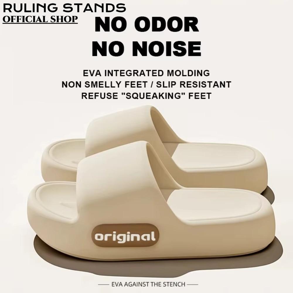 Dép đi biển RULING STANDS, Dép mây đế mềm chống trượt, Dép đế dày thời trang màu trơn EVA mùa hè cho cặp đôi nữ