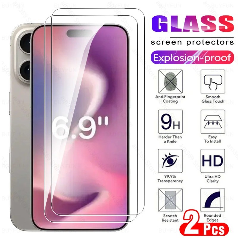 Iphone16promax Kính 6.9inch 2 Chiếc Kính Cường Lực Cho iPhone 16 Pro Max Apple iPhone16 Plus 16Pro B