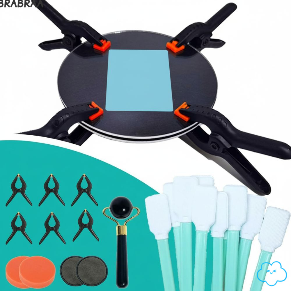 Bộ làm sạch và làm phẳng thẻ BRBRAA 174 chiếc dạng tròn acrylic dành cho người sưu tập thẻ