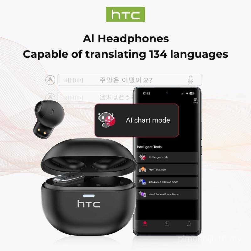 Tai nghe Bluetooth không dây HTC NE16TWS [Cuộc gọi HiFi Sound HD + Khử tiếng ồn] In-Ear có Mic | Tai