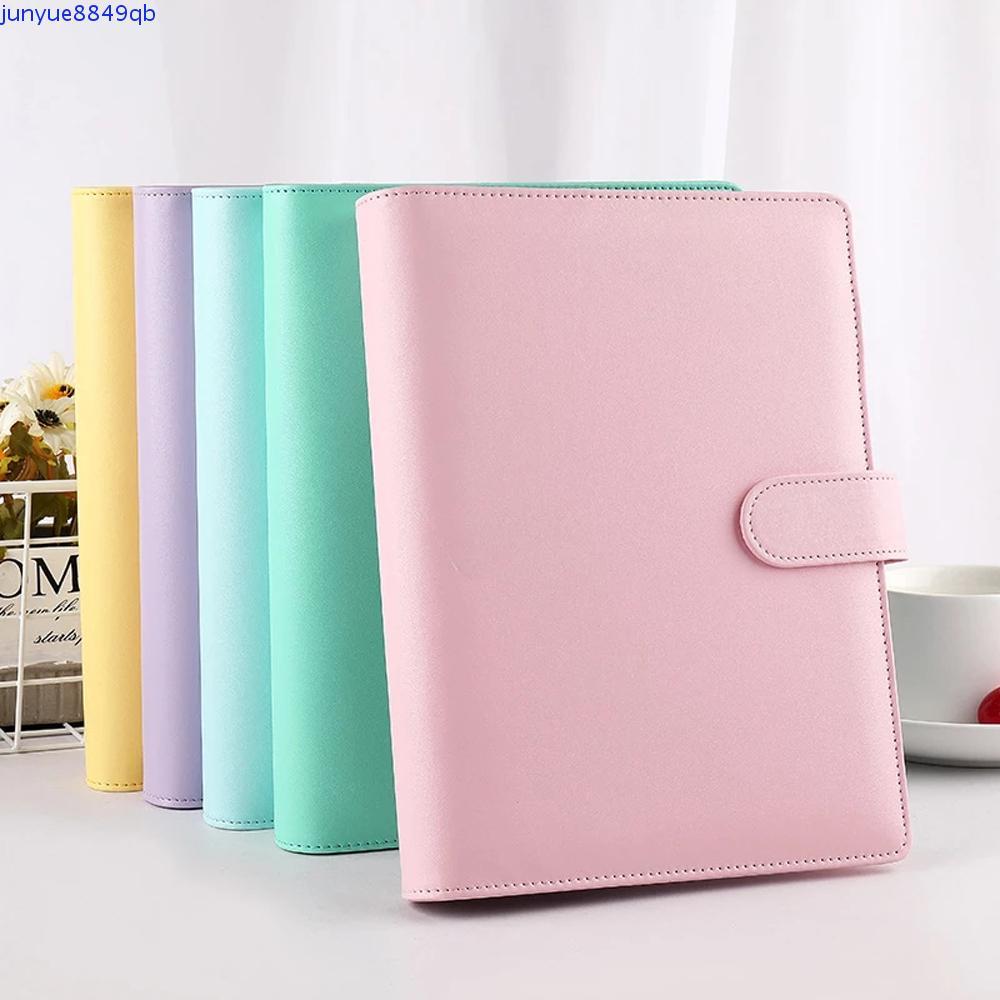 QUIRON Notebook Cover Refillable Journal Ring Binder A6 / A5 Macaroon Color Planner Book Notepad Cov
