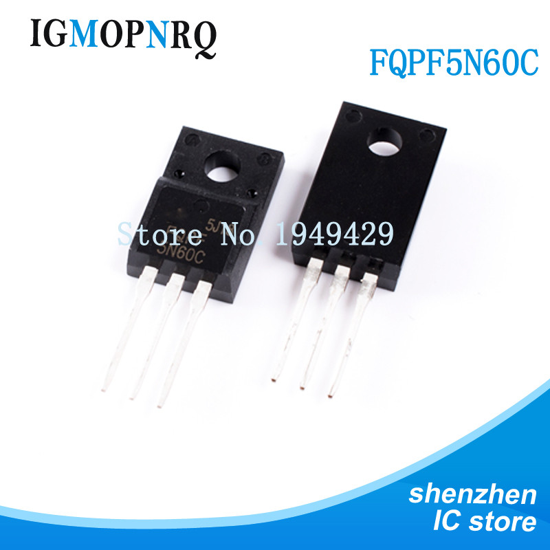 10 Chiếc FQPF5N60C TO-220 5N60C 5N60 MOSFET 600V N-Ch Q-FET advance C-Series Mới