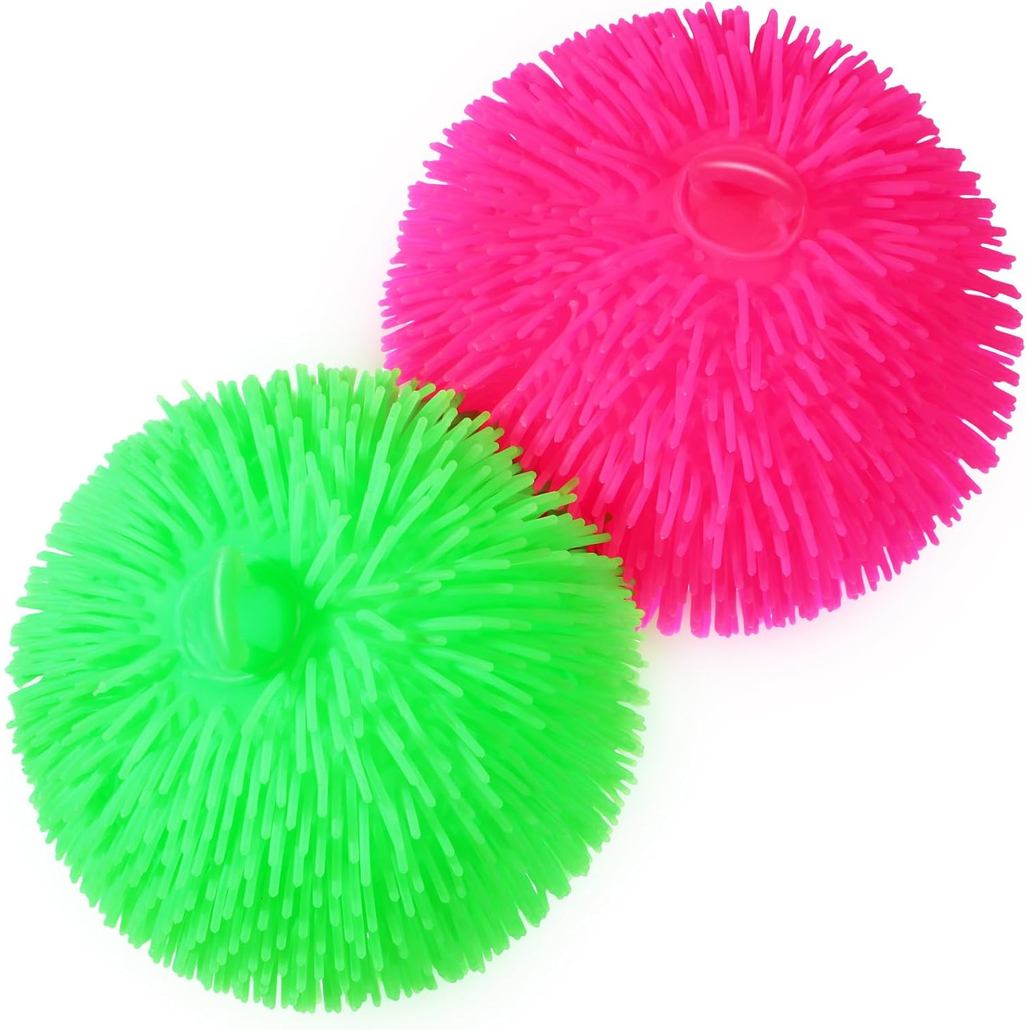2 Chiếc Puffer Ball 8 Inch Spiky Quả Bóng Cảm Giác Số Lượng Lớn Bouncy Cảm Giác Giảm Căng Thẳng Đồ C