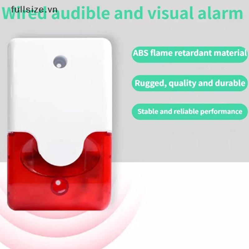 COD Nhấp Nháy Còi Báo Động 103 DB Sừng 12V / 24V / 220V Dây Báo Động Nhấp Nháy Đèn Báo Động Ngoài Tr