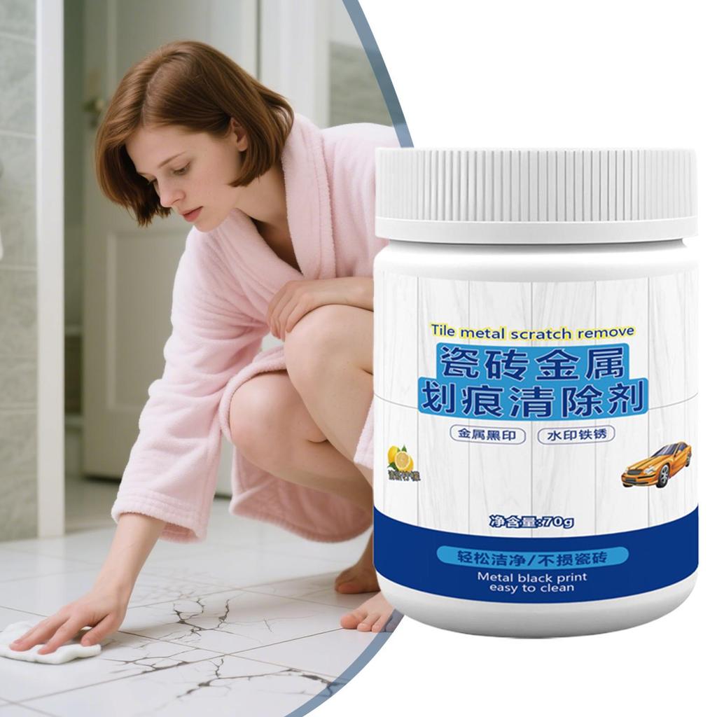 Tile Floor Cleaner Wall Scratch Restorer Smooth Tile Scratch Cleaner Powder for Shower Bathtub Toile