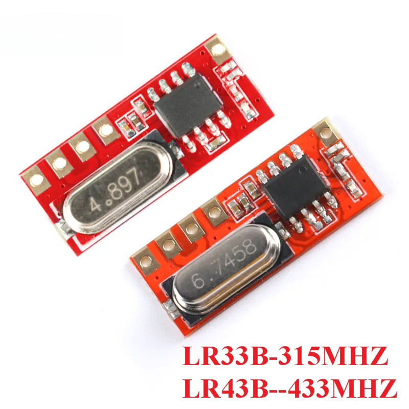 Mô-đun RF Superheterodyne 315 MHz 433 MHz LR43B LR33B Mô-đun thu điều khiển từ xa không dây DIY LR43