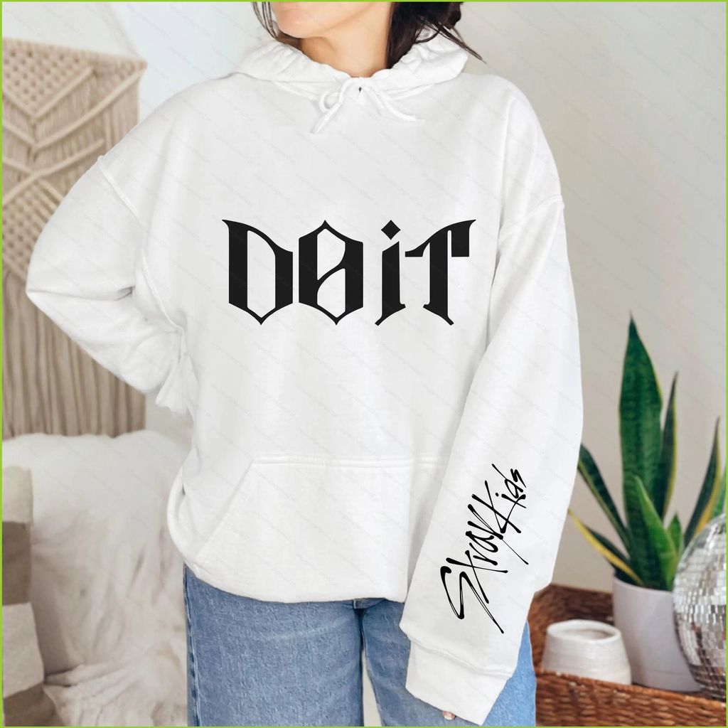 Áo hoodie Stray Kids DO IT cho Hwang Hyun-Jin và Kim Seung-min, phù hợp nam nữ