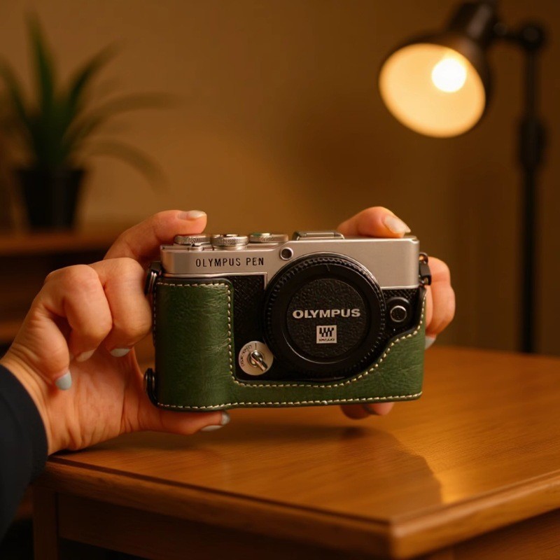 Thích hợp cho Olympus EP7 Đế Cửa Sổ EM5 Thế Hệ Thứ Ba em10 Nửa Bộ Camera EPL8 Retro Bảo Vệ