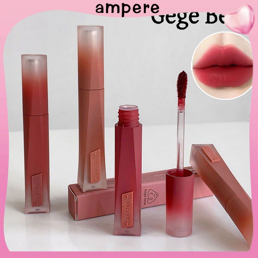 Son môi EELHOE Gege Bear không lem, không trôi, chất son lì mịn như nhung, độ bão hòa cao.