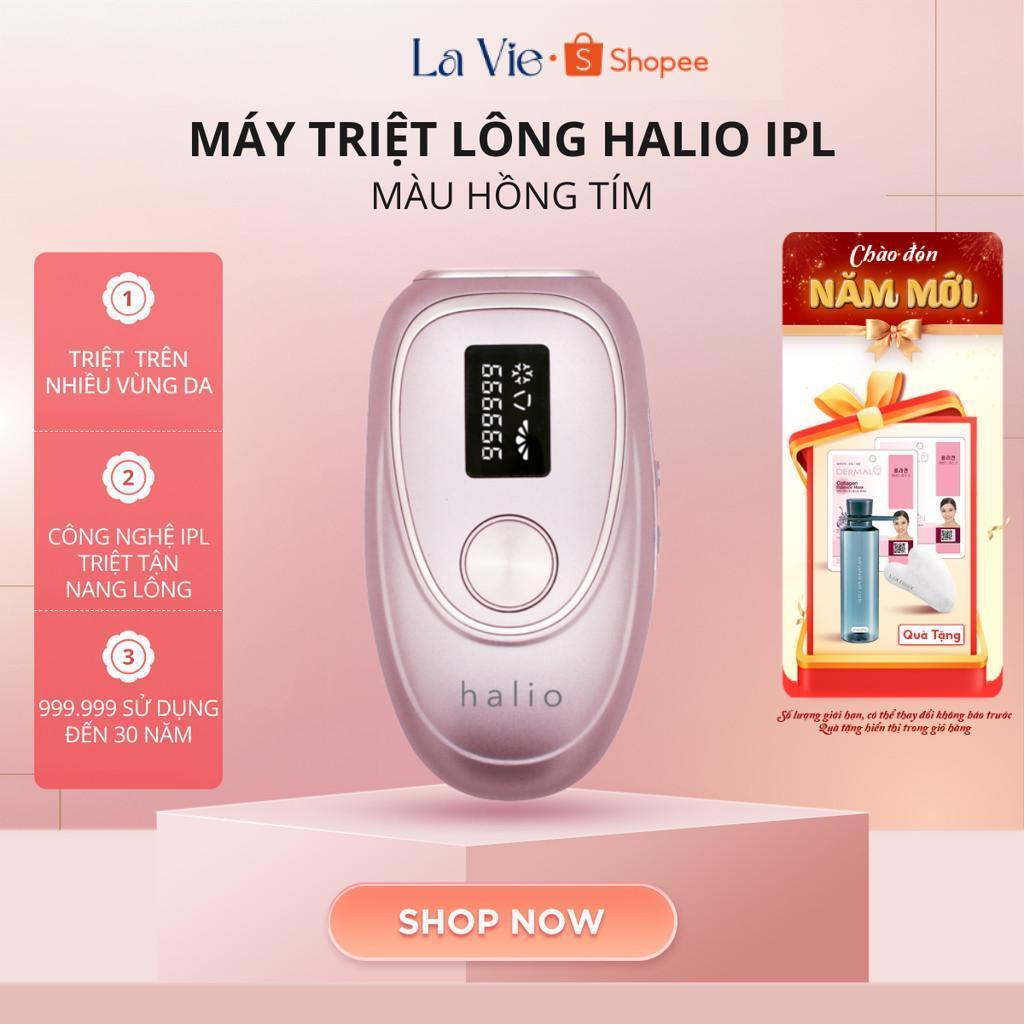 Máy triệt lông lạnh Halio IPL Cooling Hair Removal Device, màu hồng tím, triệt lạnh | BH12 tháng