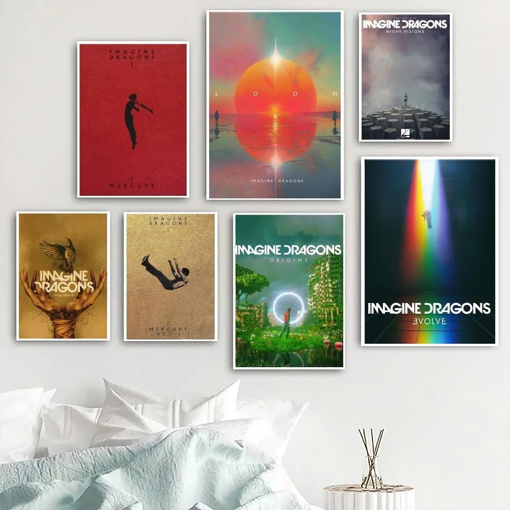 Imagine Dragons Band Loom Poster Nghệ Thuật Thẩm Mỹ Trang Trí Tường Cho Phòng Khách Phòng Ngủ Trang 