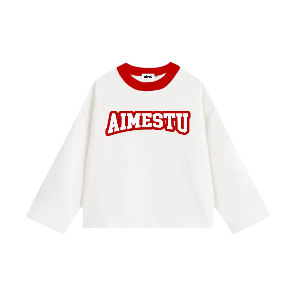 [Ver4] Aimesaigon Áo Thun TayDài Raglan Borip IN NGÔI SAO x Cotton Long Sleeve Boxy AIMÉ Form Rộng Cổ Tròn Unisex Nam Nữ | BigBuy360 - bigbuy360.vn