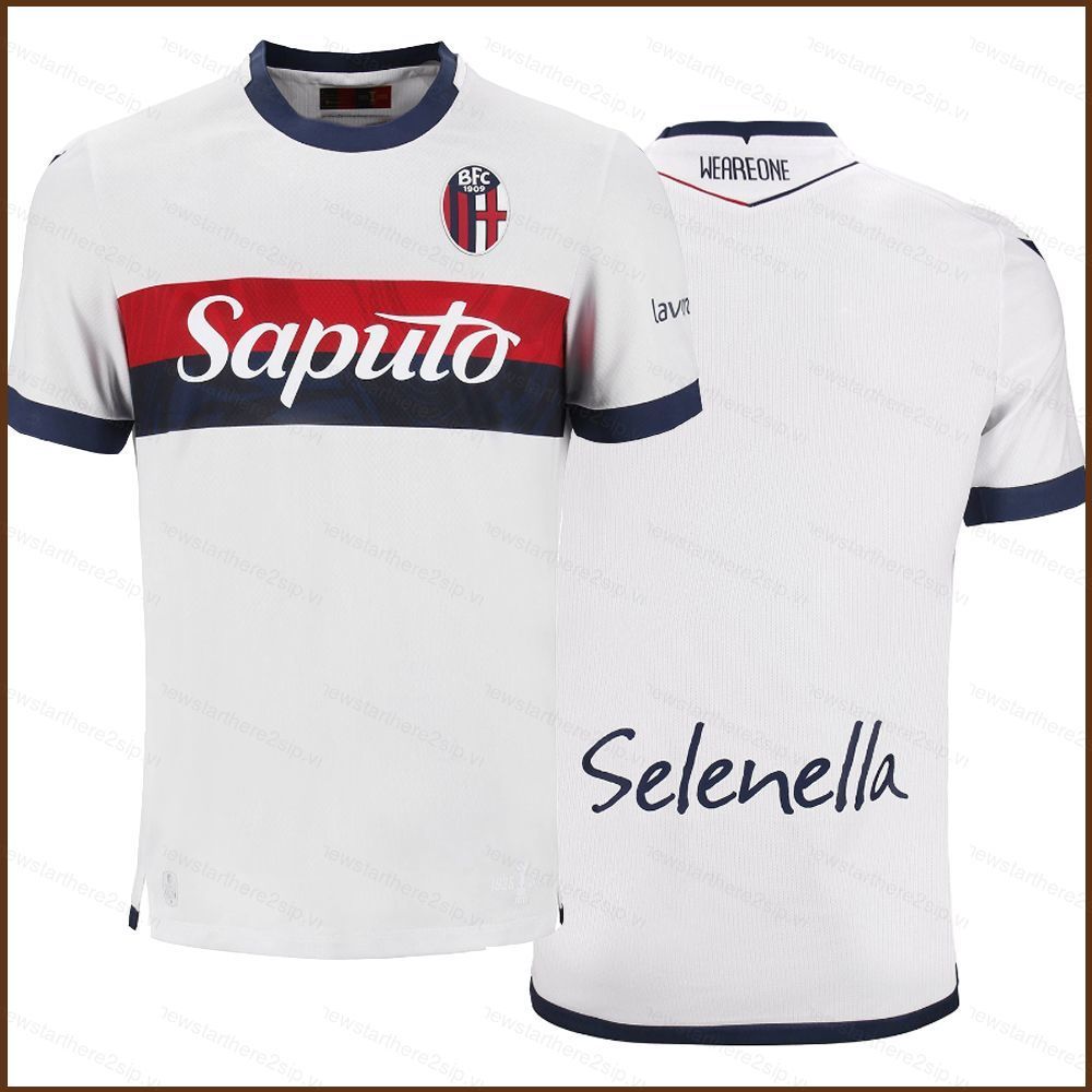 Nhãn hiệu mới 2024-2025 - Áo đấu sân khách câu lạc bộ bóng đá Bologna, áo thun không in số, phù hợp 