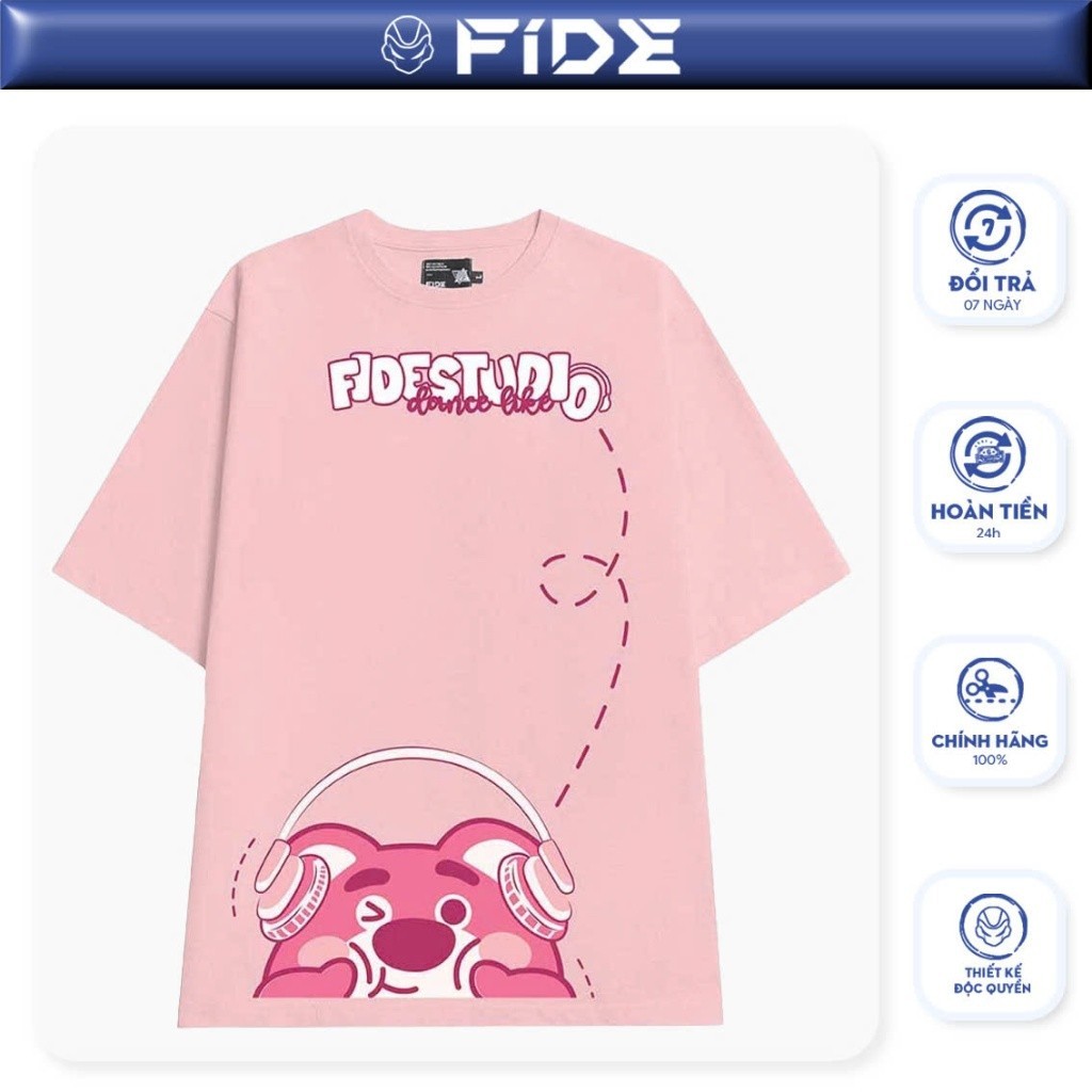 [HOT] Áo thun FIDE phông trơn nam nữ cổ tròn FIDE GẤU LOTSO 06