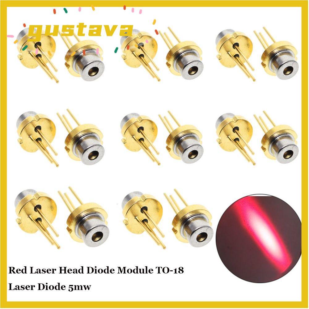 GUSTAVA 1 / 2 / 5 / 10 Đầu Laser Đỏ 5mw 5MW Diode Laser TO-18 Chất Lượng Cao