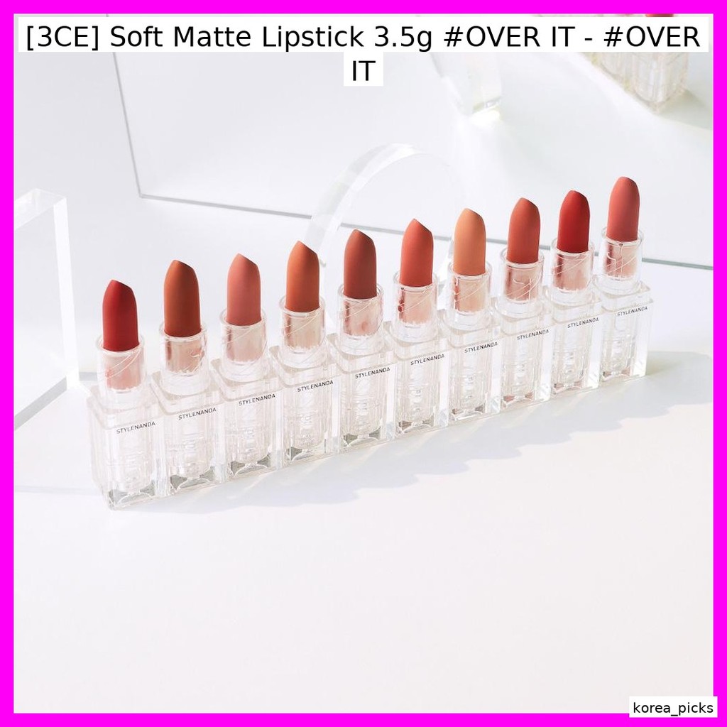 [3CE] Son môi mềm mờ 3,5g #OVER Nó - #OVER IT / Son môi Hàn Quốc / Soft Matte Finish / Chính hãng 10