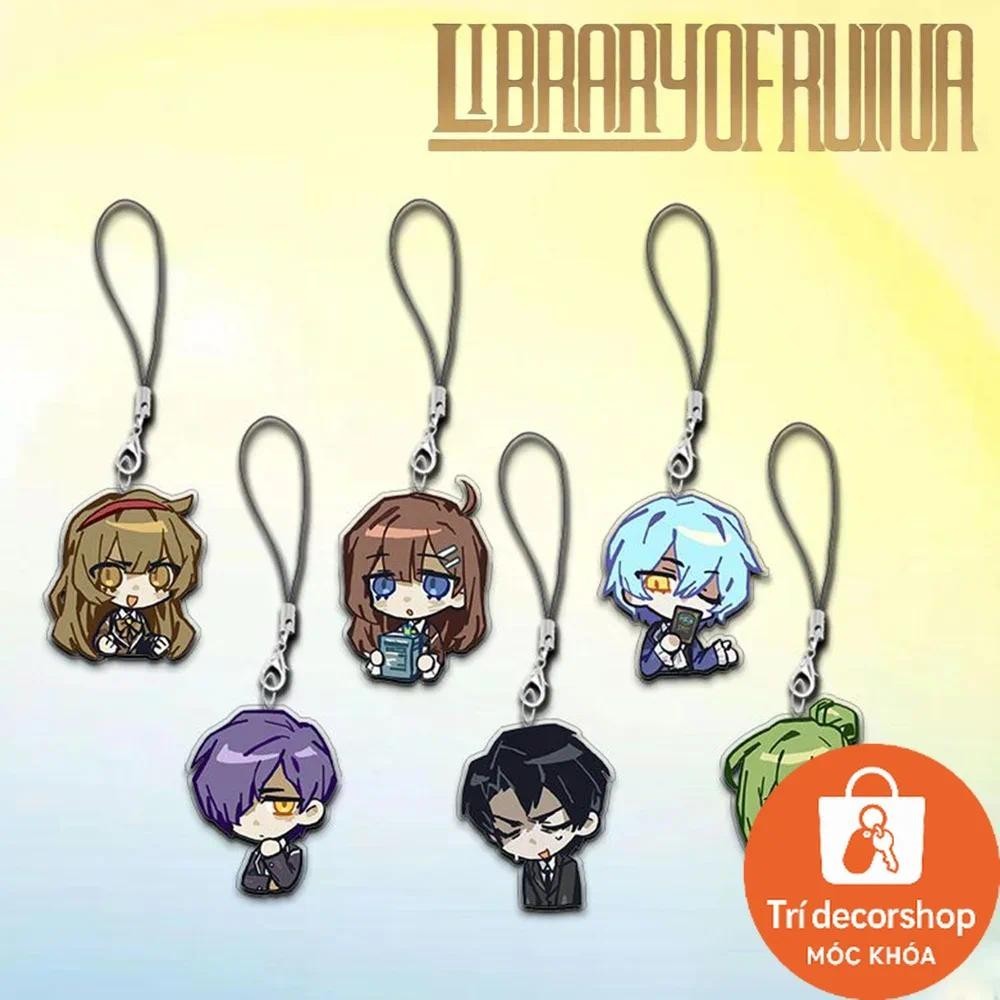 Game Library Of Ruina Roland Angela HOD Michelle Cosplay Keychain Rope Phone Chain Acrylic Key Chain