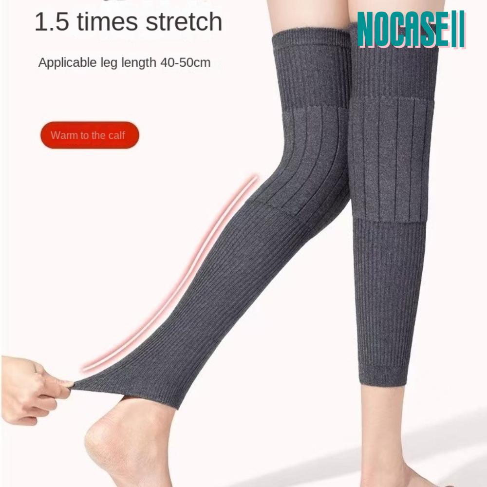 Chân Ấm Áp KneeCap Bảo Vệ Đầu Gối, Len Cashmere Đen/Xám