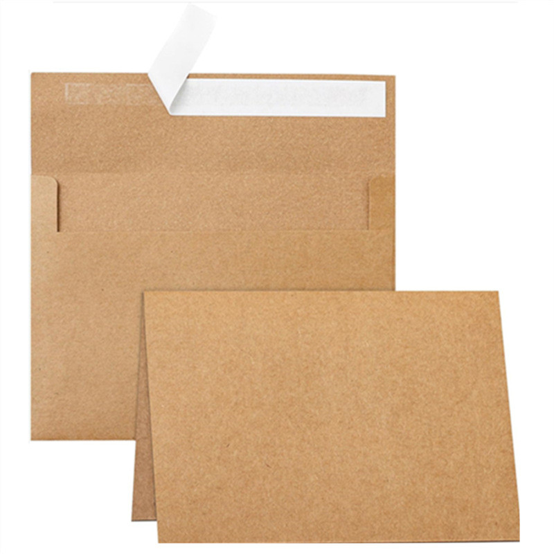 50 Miếng A7 / A4 / A2 / A1 Phong Bì Tự Dán Đám Cưới Lời Mời Kinh Doanh Thư Phong Bì Trắng Kraft