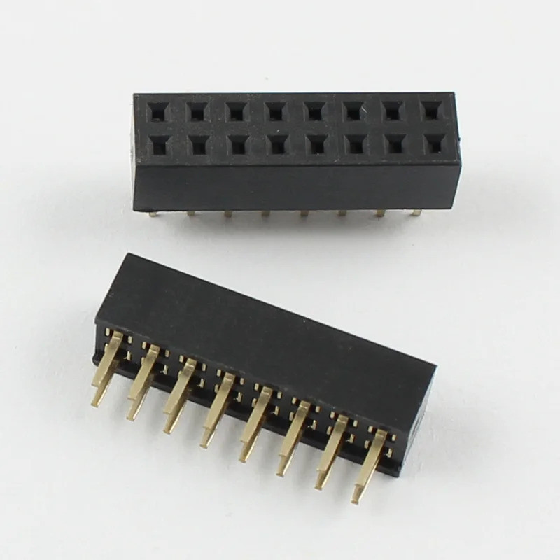 20 Chiếc 2 Mm 2.0 Mm Sân 2x8 16 Pin Nữ Hàng Đôi Thẳng Pin Đầu Dải Ổ Cắm Kết Nối Còn Hàng ic