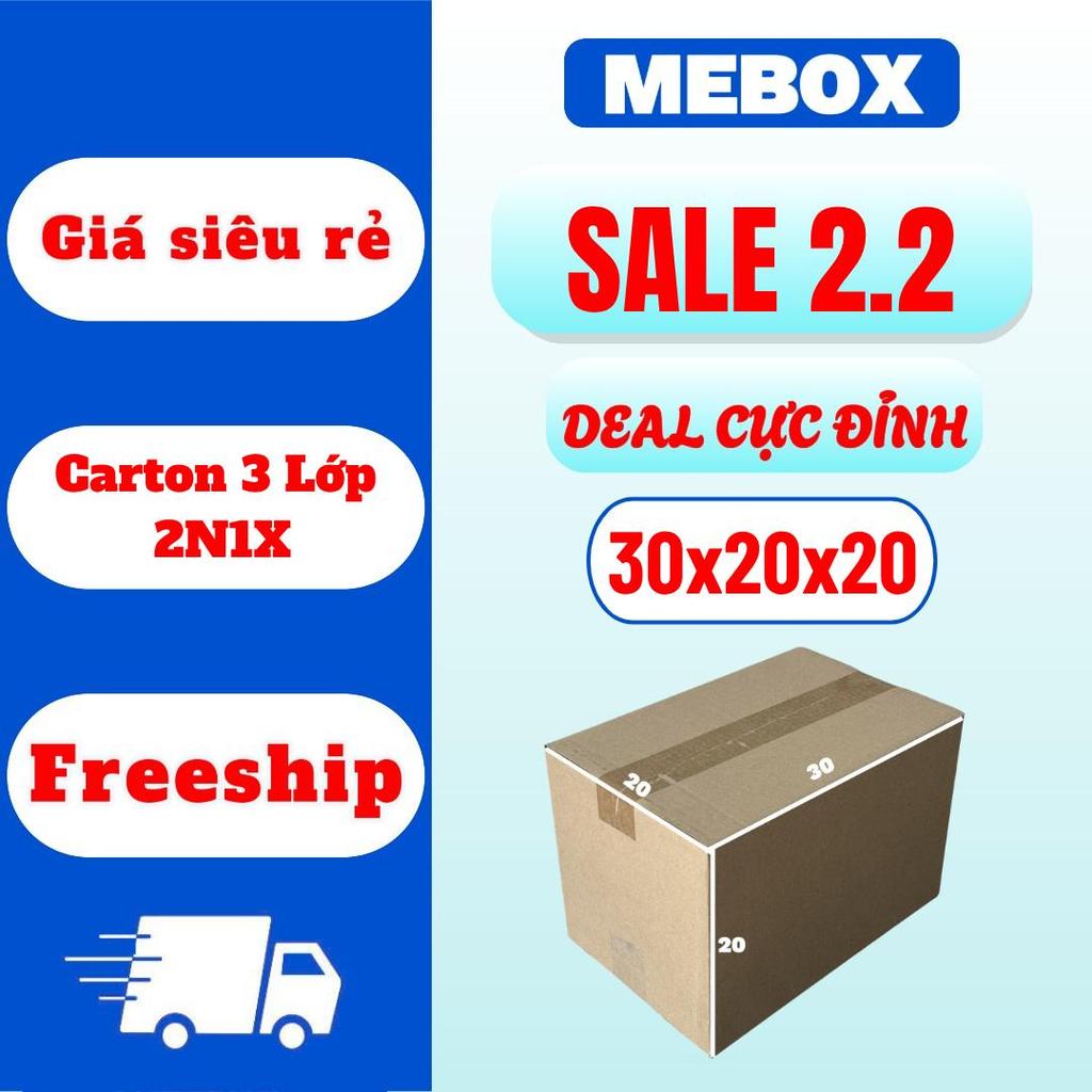 hộp carton đóng hàng 30x20x20 bộ 50