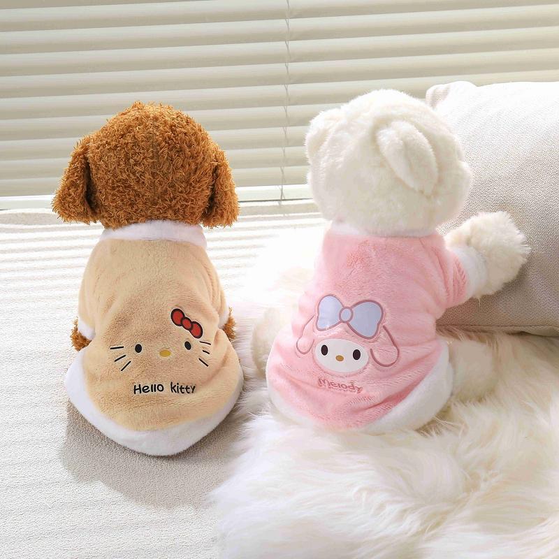 Áo Hoodie Lông Thỏ Dày Cho Chó Mèo - Đồ Thú Cưng Giữ Ấm Mùa Đông - Mềm Mịn Dễ Thương