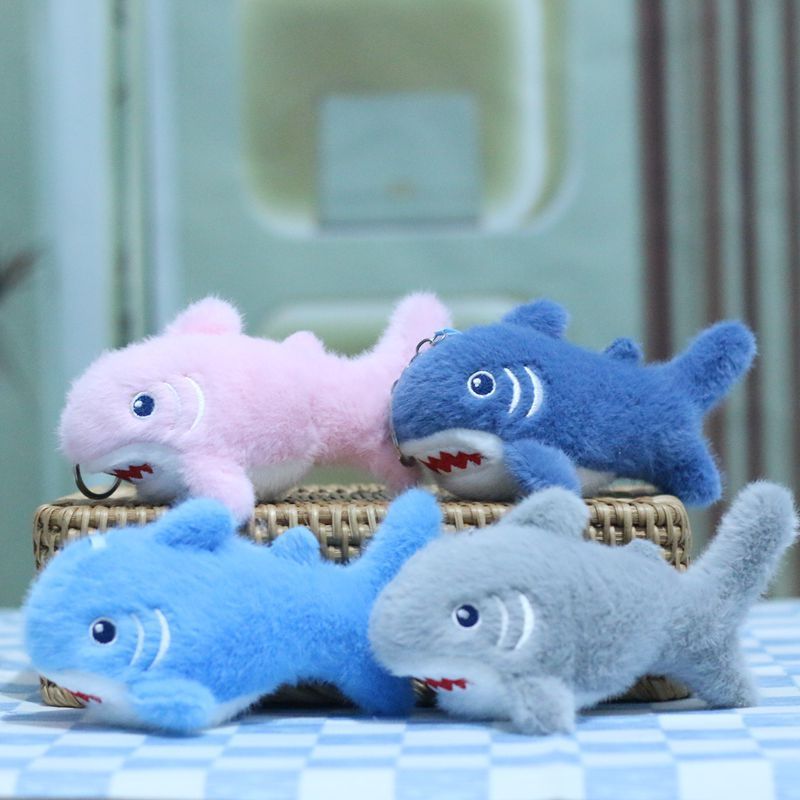 Premium In-Stock#Cute Shark Plush Toy Ocean Animal Doll Bag Pendant Keychain Stuffed Doll1DAILY