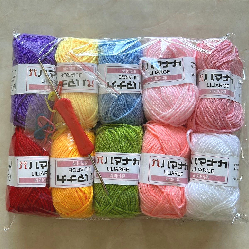 25g 4ply Sữa Sợi Cotton Đan Len Móc Sợi Sữa Cotton Mềm Mại Cho Bé Đan Sợi Len Cho Khăn Len Mũ Búp Bê