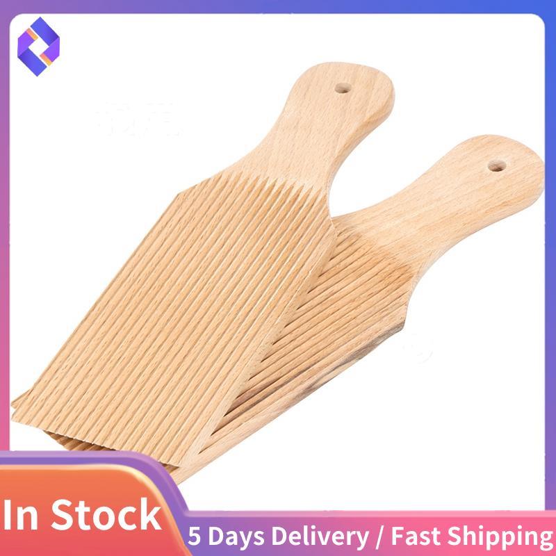 Dụng Cụ Làm Pasta 2 Chiếc Gỗ Gnocchi Ban Bơ Mái Chèo Spaghetti Macaroni Tự Chế Máy Làm Gnocchi