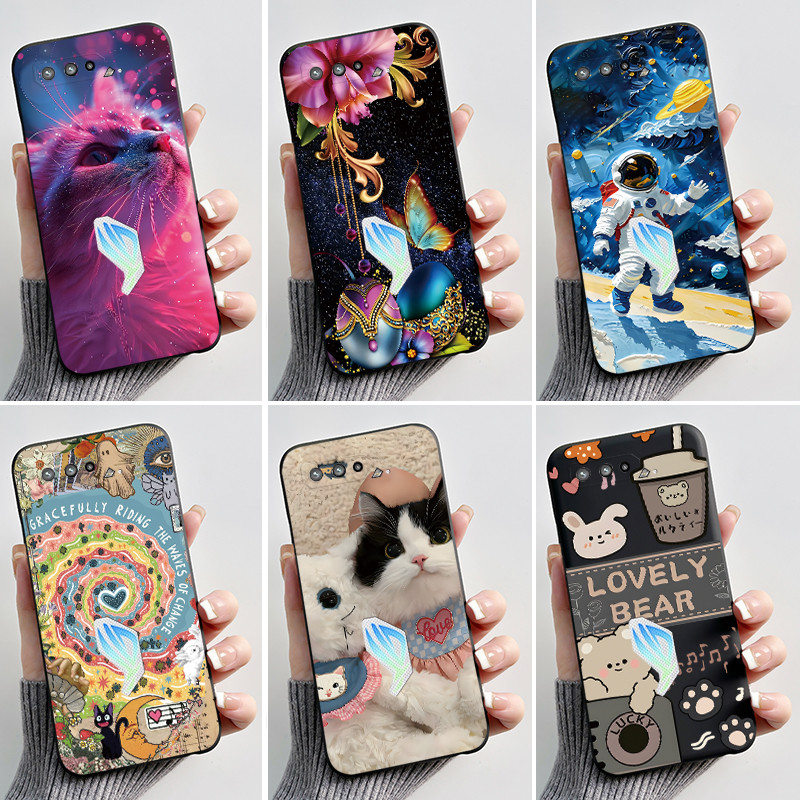 Ốp Lưng Cho Asus ROG Điện Thoại 5 5s ZS673KS I005DA I005DB ZS676KS Ốp Lưng Thẩm Mỹ Thời Trang Mèo Dễ