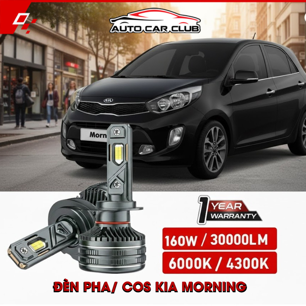 Bóng đèn Cos / pha LED 2 Chiếc cho Kia Morning Đèn pha và đèn gầm ô tô ánh sáng - Trắng 6000K