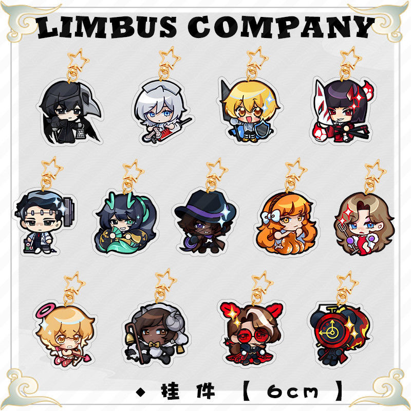 Cartoon KeyChain Men Limbus Company Key Chain Women DonQuixote Acrylic