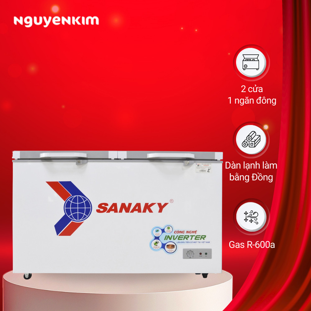 Tủ đông Sanaky Inverter 305 lít VH-4099A4K