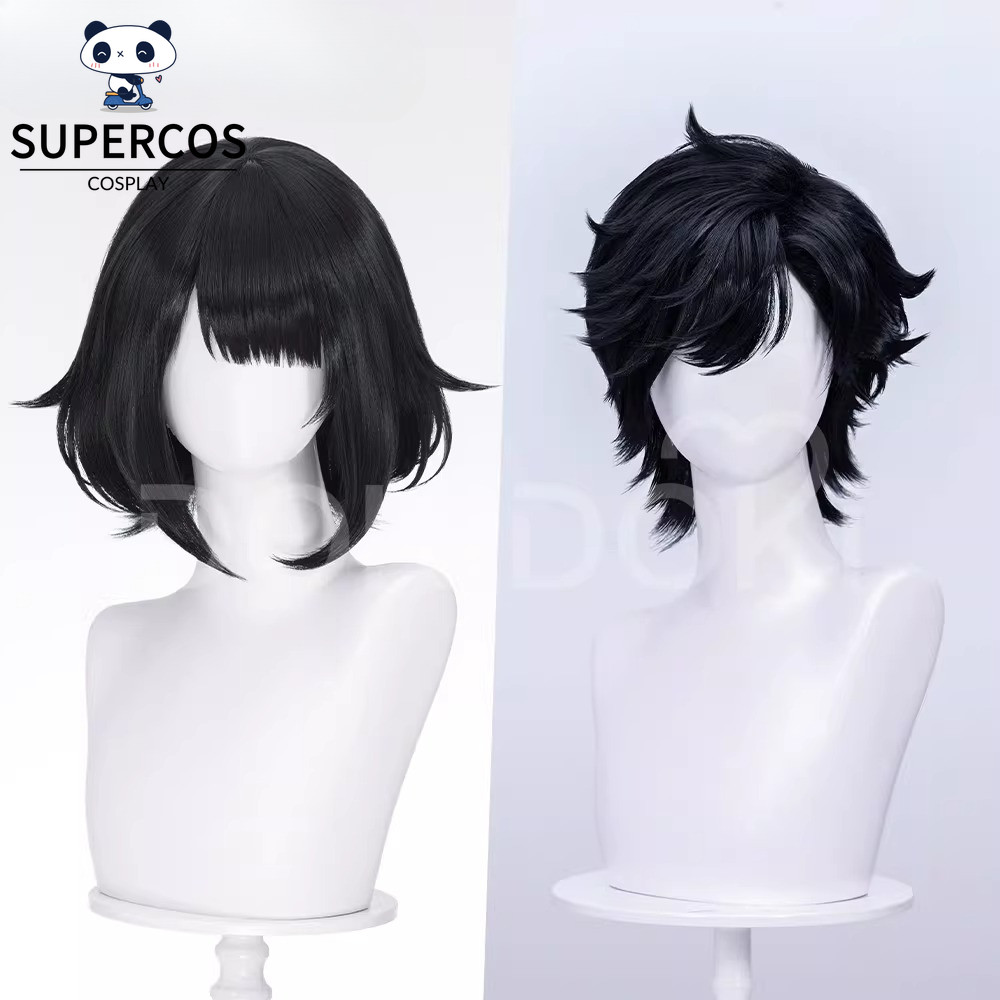 Arknights: Tóc giả cosplay Endfield Administrator màu đen cho nam/nữ - chất liệu tổng hợp
