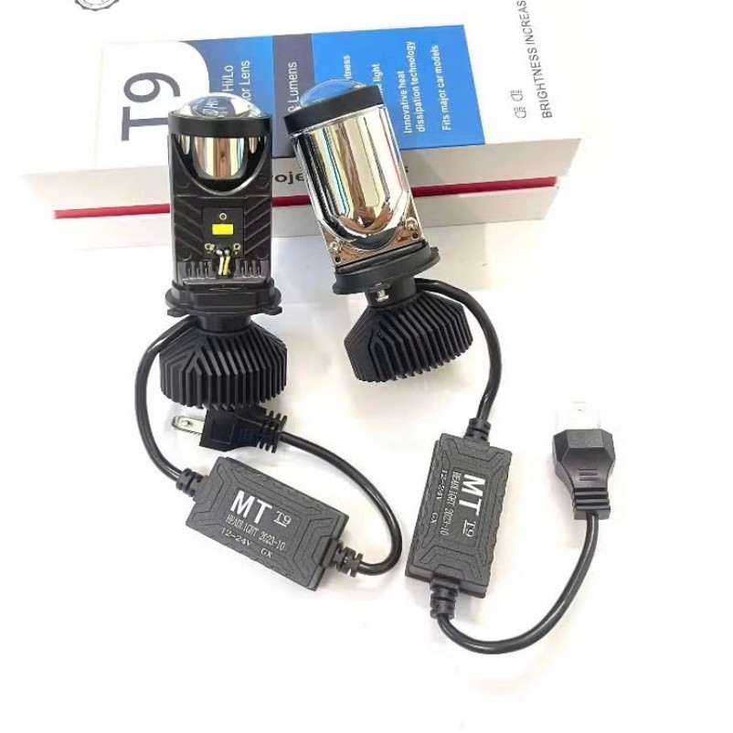 Đèn Pha Led Bi Cầu T9 Pro mQ - LED H4 Cho Xe Máy R02 - 40W Tụ Nhôm Sáng Mạnh Chống Nước BL77