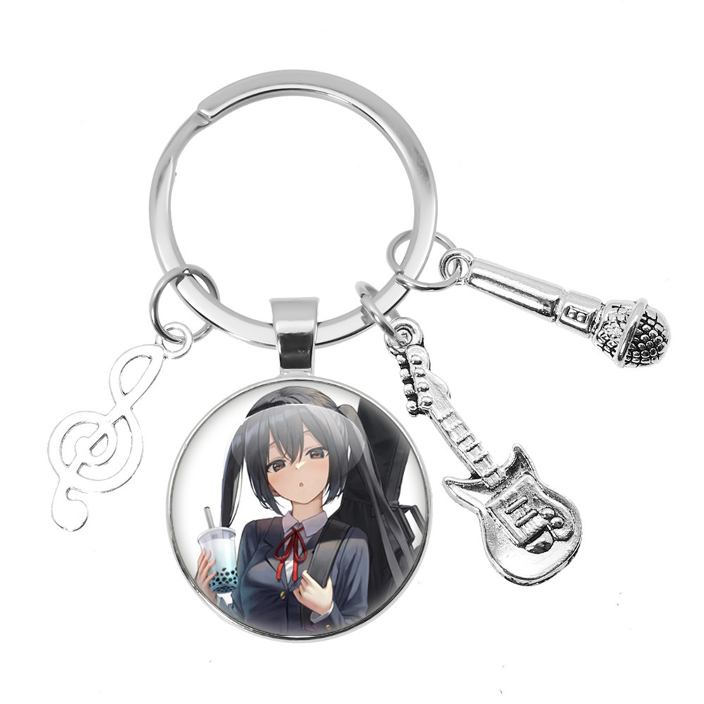Anime K-ON Keychain Hirasawa Yui Mio Tainaka Ritsu KotobukiTsumugi Nakano Azusa Cartoon Keychain Mus