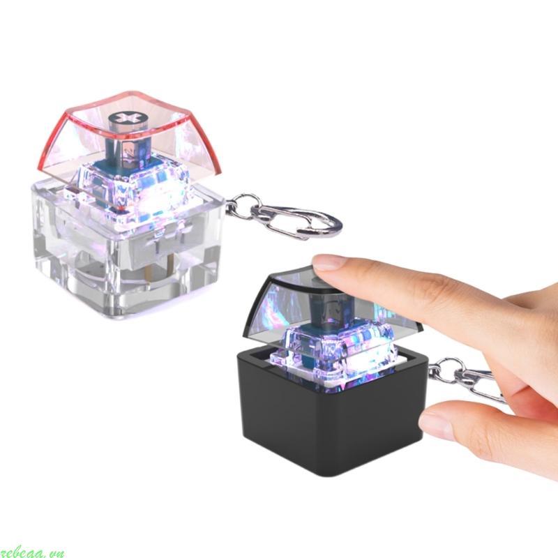 Zebeaavn 1-Key Keycap Tester Bàn phím Clicks Đồ chơi có đèn LED Bàn phím Clicks để giảm lo âu và tăn