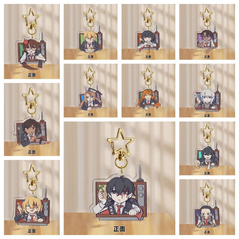 Limbus Company KeyChain Women Television Death Replay Key Chain for Men Gregor Key Ring Heathcliff A