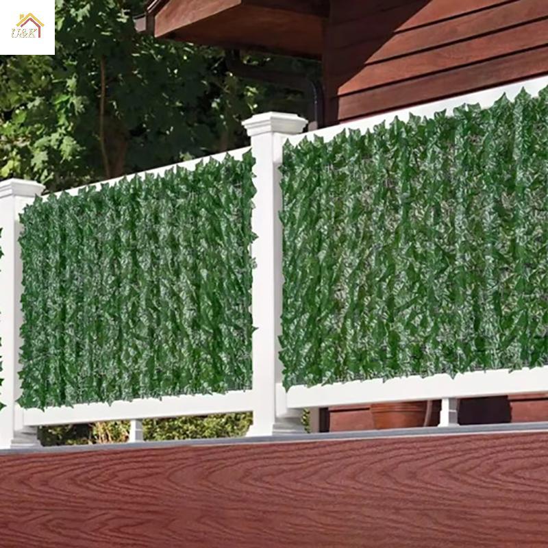 LITING Tấm hàng rào lá xanh nhân tạo Ivy Hedge Màn hình riêng tư 0,5X3m.