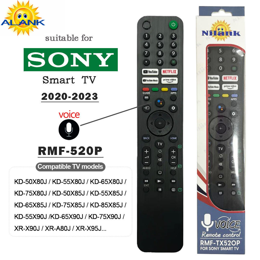 ALANK Giọng nói Remote Điều Khiển SONY Smart tivi  rmf-tx520p 4K 8K UItra HD YouTube NETFLIX prime video