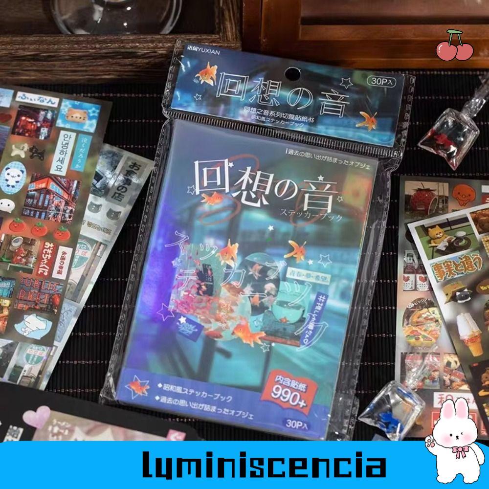 Nhãn dán trang trí sổ lưu niệm LUMINISCENCIA, 30 tờ / miếng Nhãn dán sách cắt phim cổ xưa, Nhãn dán 