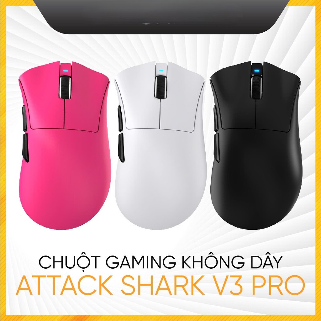 Chuột gaming không dây Attack Shark – V3 Series (PAW3311 / 1000Hz Polling Rate / Dock sạc RGB  Pro) | BigBuy360 - bigbuy360.vn