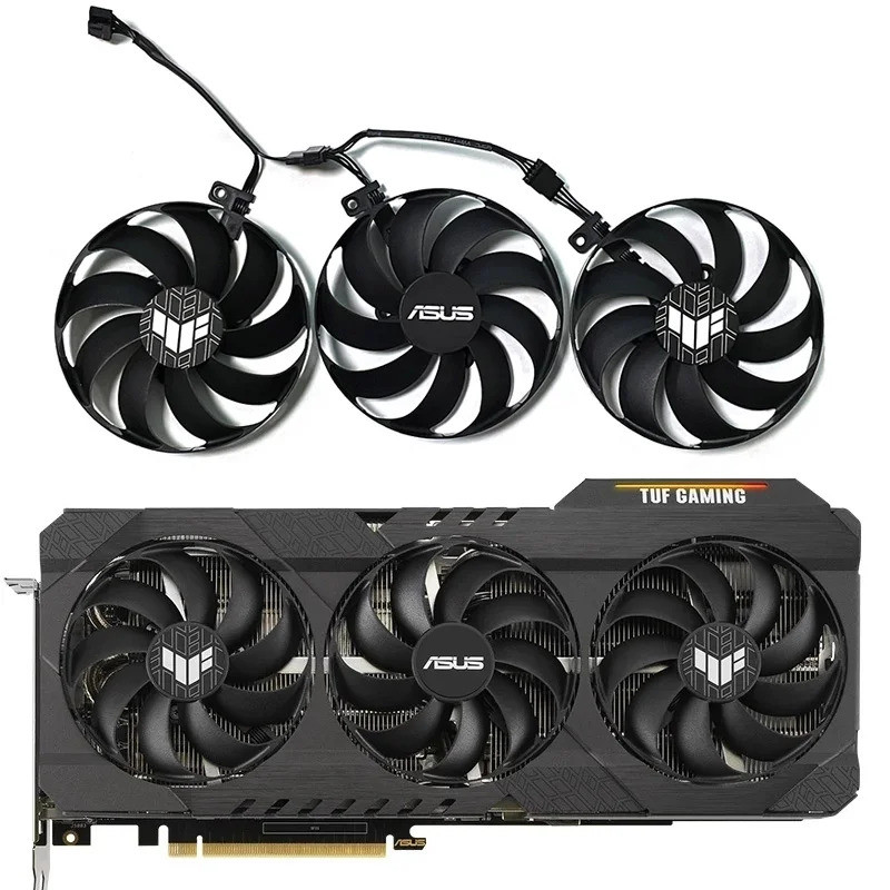3 quạt card đồ họa mới CF9010U12D PLD09210S12H DC12V cho ASUS TUF RTX 3060 RTX 3060 TI RTX 3070 RTX 